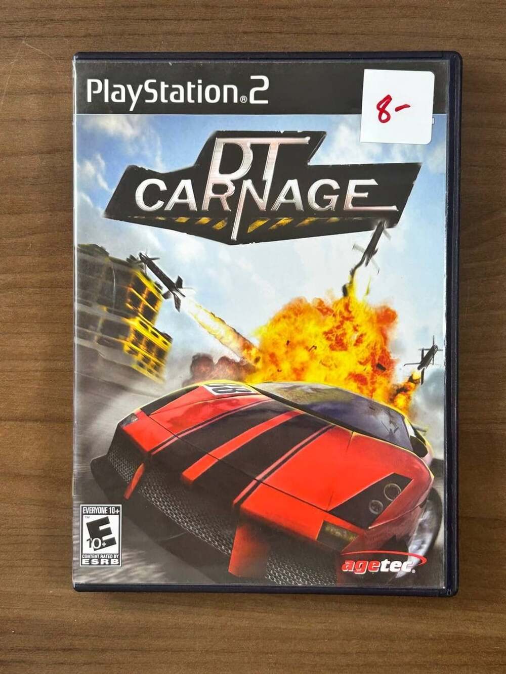 DT Carnage Sony PlayStation 2 PS2 Game Disc Case Manual NTSC-U/C